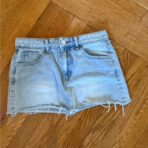 Light Blue Denim Mini Skirt